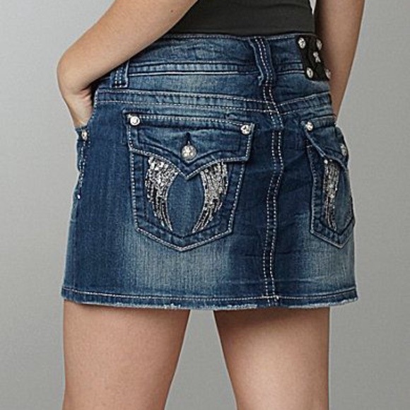 MISS ME 👼 angel sparkle rhinestone miniskirt - Picture 2 of 5